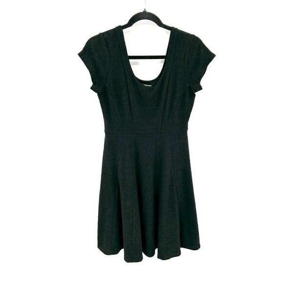 ANTHROPOLOGIE Maeve Black Regina Knit Scoop Neck Short Sleeve Mini Dress Size XS - Picture 4 of 9